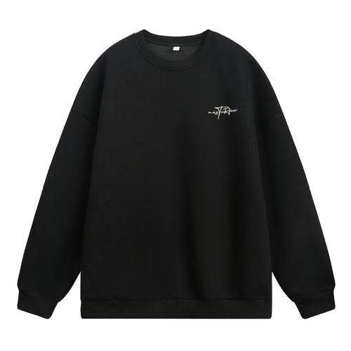Unisex Oversize Rundhals-Sweatshirt mit dezenter Script-Stickerei Nord Taschen