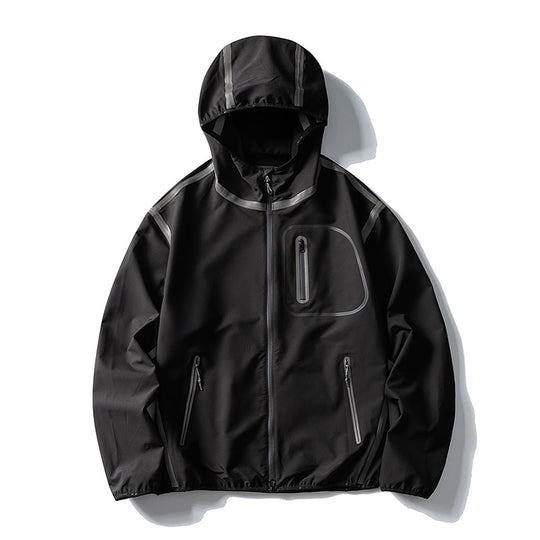 Unisex Wasserdichte Softshell-Outdoorjacke mit verschweißten Nähten und Kapuze Nord Taschen