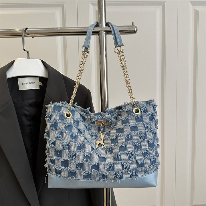 Damen modische Handtasche mit fransigem Sternenmuster Nord Taschen