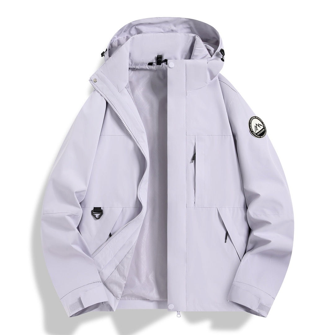 Damen Wasserfeste technische Kapuzenjacke mit verschweißten Nähten und verstellbaren Bündchen Nord Taschen