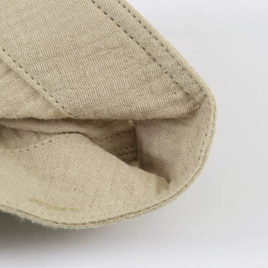 Damen Leichte strukturierte Baumwolljacke mit Stehkragen und Zierknöpfen Nord Taschen