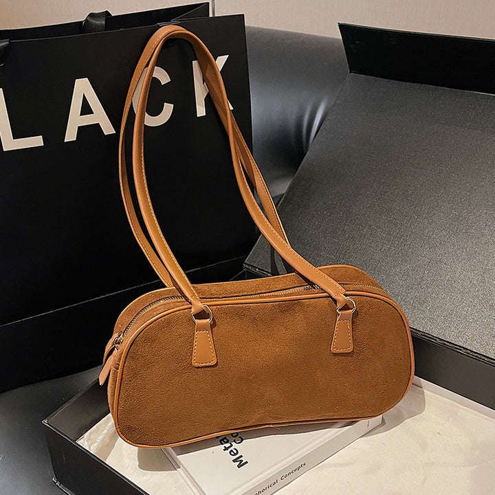 Damen elegante Umhängetasche mit hochwertigem Veloursoberteil Nord Taschen