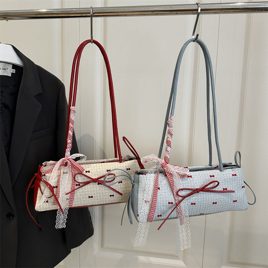Damen verspielte Umhängetasche mit Schnürdetails Nord Taschen