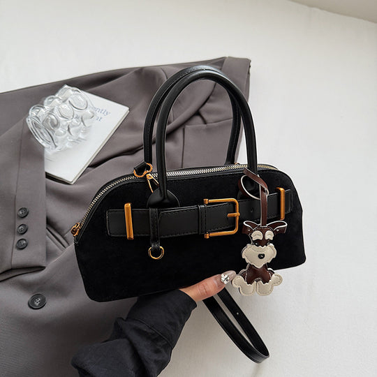 Damen elegante Satchel-Tasche mit kontrastierenden Riemen Nord Taschen