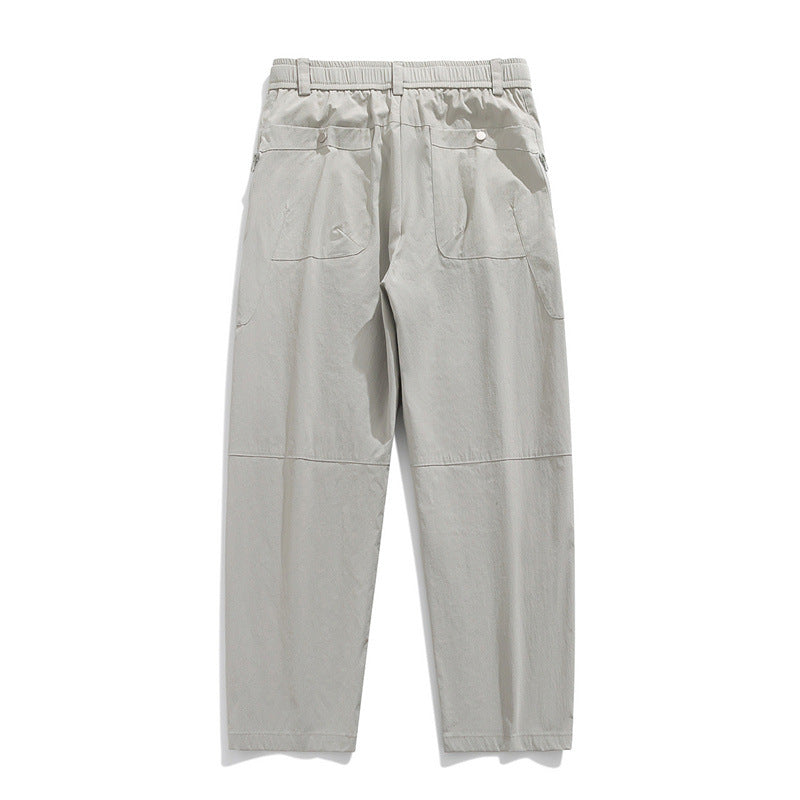 Herren Leichte Tech-Cargo-Hose mit elastischem Bund, Seitenzippern & Schnellverschluss-Gürtel Nord Taschen