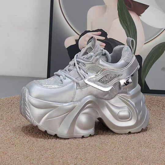 Damen Plateau Sneakers mit atmungsaktiver Mesh-Oberfläche und komfortabler Dämpfung Nord Taschen