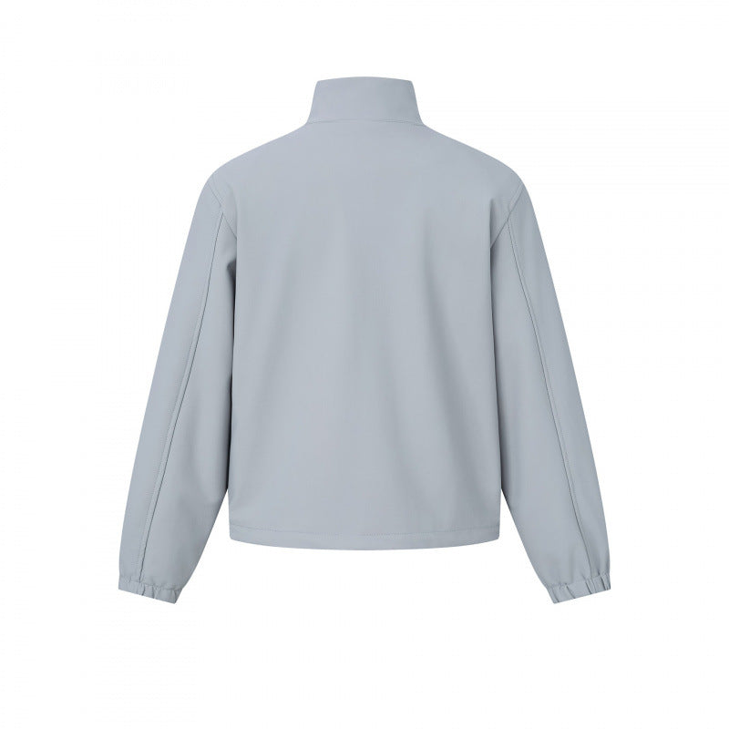 Unisex Leichte technische Kurzblousonjacke mit Stehkragen, verdecktem Reißverschluss und elastischen Bündchen Nord Taschen