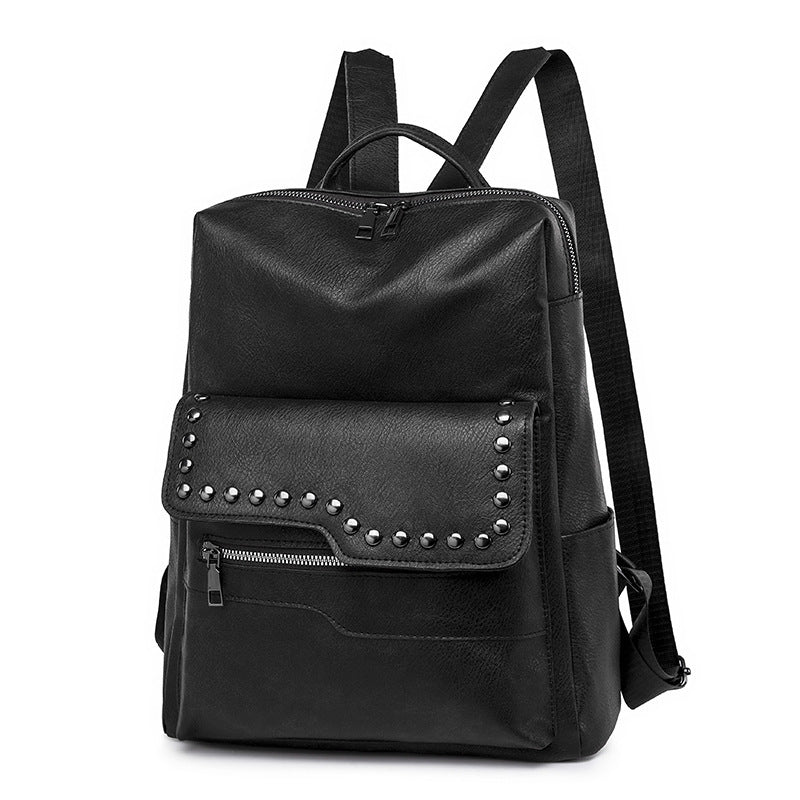 Damen eleganter Rucksack mit strukturiertem Kunstleder und stilvollen Nieten Nord Taschen