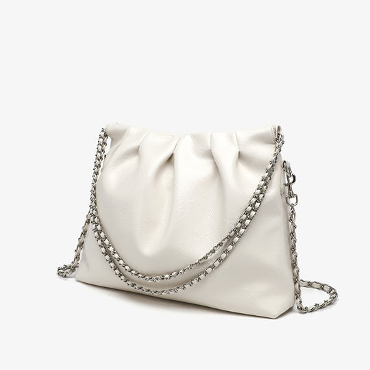 Damen Umhängetasche aus hochwertigem Kunstleder mit elegantem Faltendesign Nord Taschen