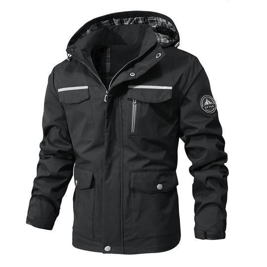 Herren Outdoor-Fieldparka mit wasserabweisender Außenhülle kariertem Innenfutter und reflektierenden Details Nord Taschen