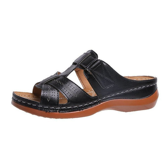 Damen Komfortable Sandalen mit verstellbaren Riemen und anatomischer Fußbett