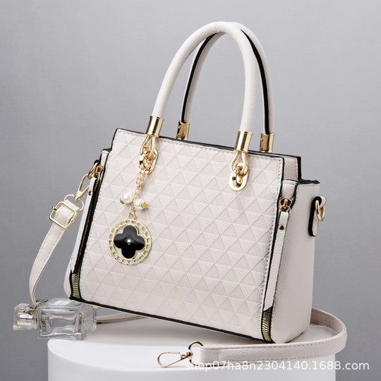Damen Designer-Handtasche mit geometrischem Schmuckmuster und abnehmbarem Tragegurt Nord Taschen