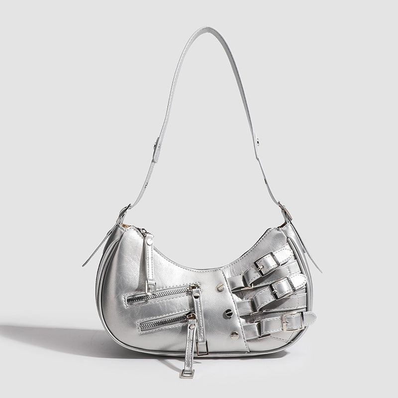 Damen Designer Umhängetasche mit stilvollen Schnallen und praktischen Reißverschlüssen Nord Taschen
