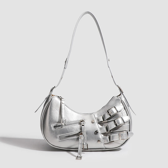 Damen Designer Umhängetasche mit stilvollen Schnallen und praktischen Reißverschlüssen Nord Taschen