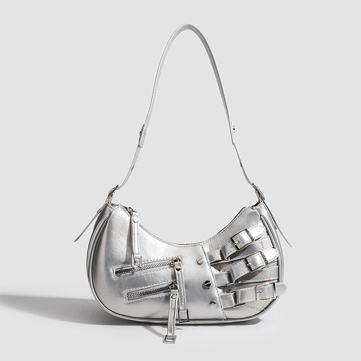 Damen Designer Umhängetasche mit stilvollen Schnallen und praktischen Reißverschlüssen Nord Taschen