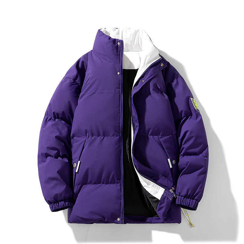 Damen Wattierte Steppjacke mit hohem Stehkragen, kontrastiertem Futter und Kordelzug Nord Taschen
