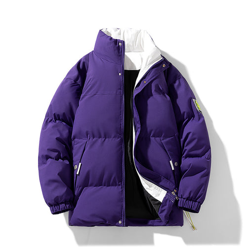 Damen Wattierte Steppjacke mit hohem Stehkragen, kontrastiertem Futter und Kordelzug Nord Taschen