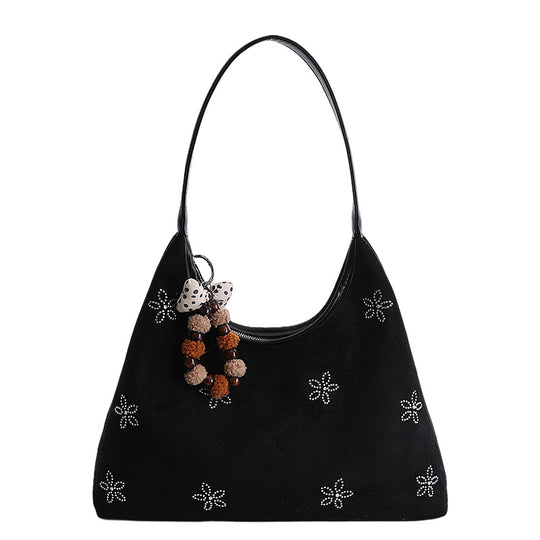 Damen Hobo-Tasche aus weichem Kunstleder mit zarten Applikationen Nord Taschen