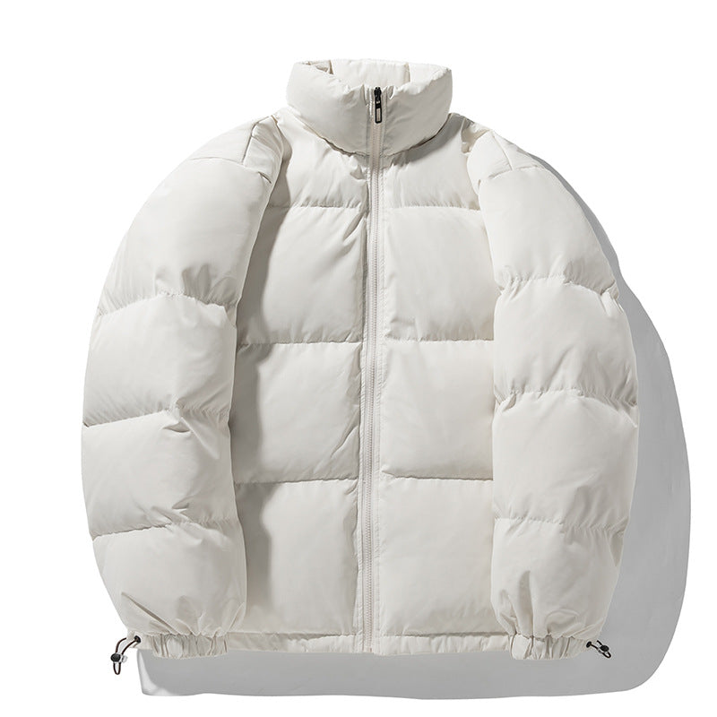 Unisex Oversize Wattierte Steppjacke mit hohem Stehkragen, Kordelzugsaum und durchgehendem Reißverschluss Nord Taschen