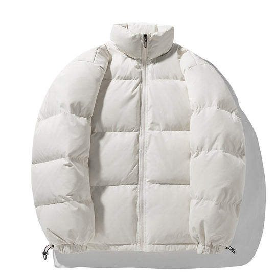 Unisex Oversize Wattierte Steppjacke mit hohem Stehkragen, Kordelzugsaum und durchgehendem Reißverschluss Nord Taschen