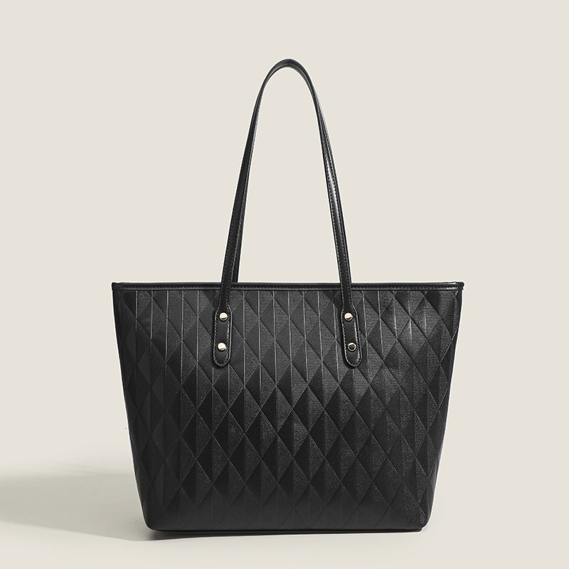 Damen tote Tasche mit elegantem Rautendesign und praktischen Innenfächern Nord Taschen