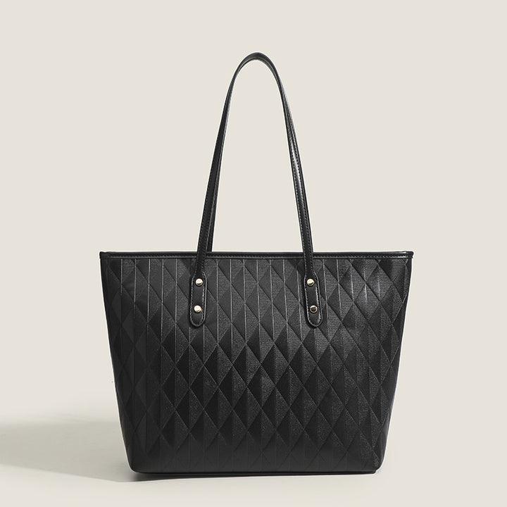 Damen tote Tasche mit elegantem Rautendesign und praktischen Innenfächern Nord Taschen