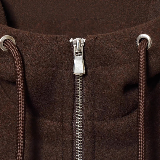 Damen Oversize‑Kapuzenjacke aus Wollmix im Boxy‑Cropped‑Schnitt Nord Taschen