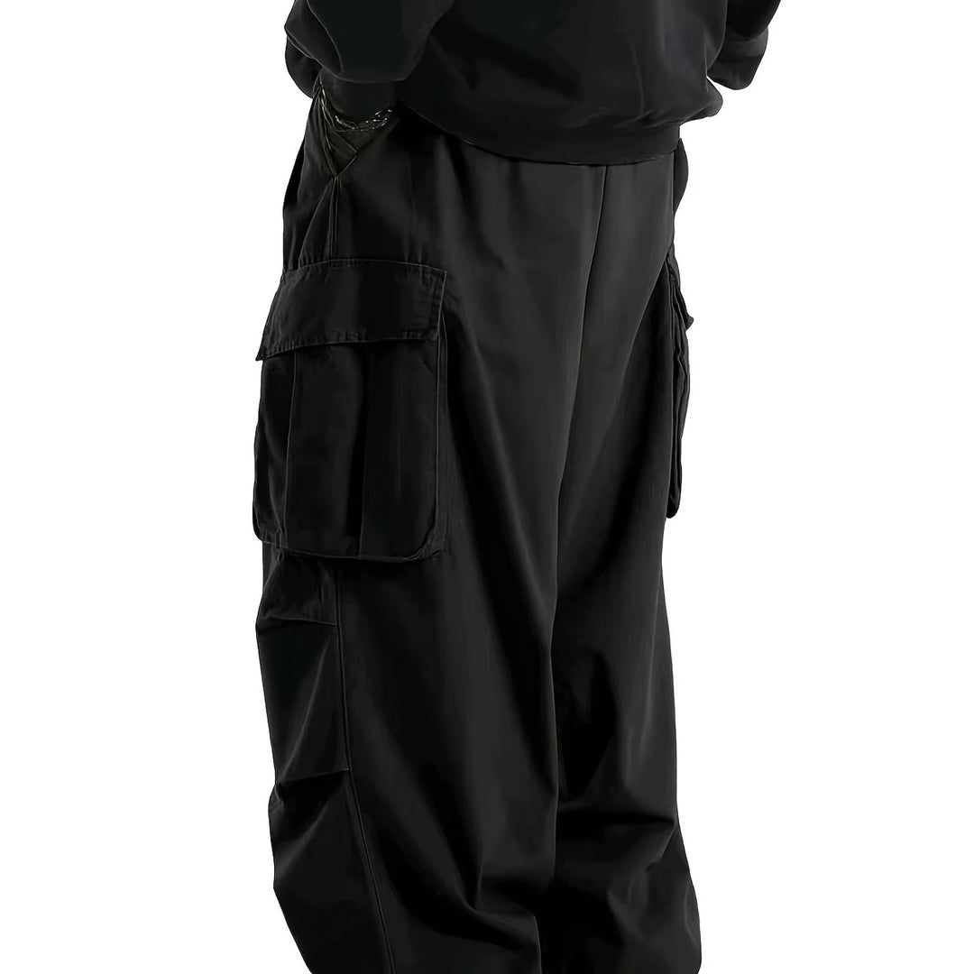 Herren Baggy-Cargo-Hose mit übergroßer Passform, elastischem Tunnelzugbund & mehrfachen Klappfächern Nord Taschen