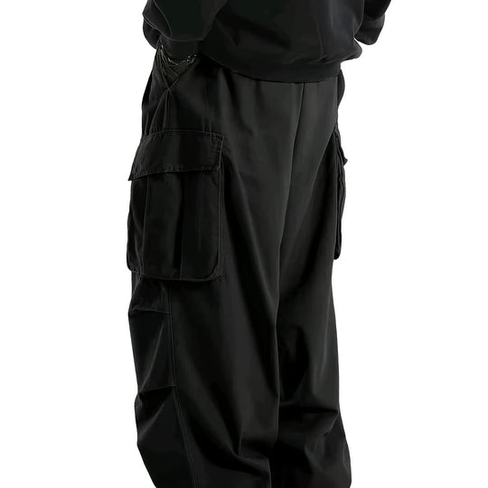 Herren Baggy-Cargo-Hose mit übergroßer Passform, elastischem Tunnelzugbund & mehrfachen Klappfächern Nord Taschen