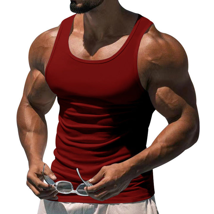 Herren nan figurbetontes funktionales Tanktop mit hohem Armausschnitt und Stretchjersey