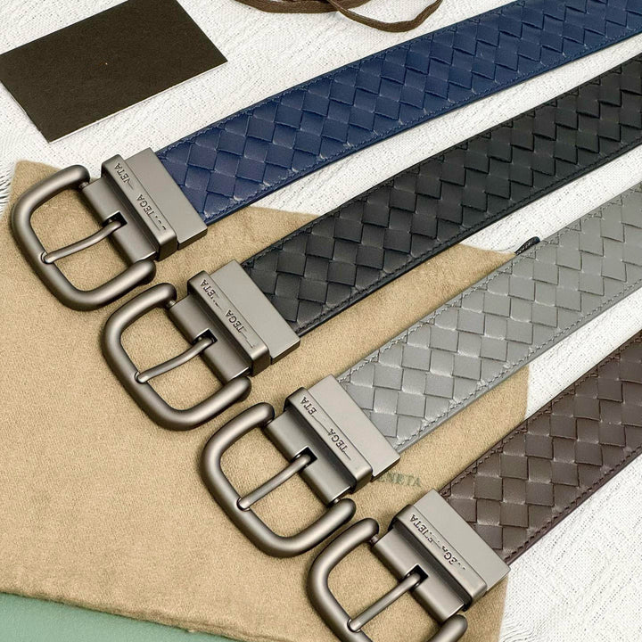 Damen geflochtener Ledergürtel mit eleganter Schnalle Nord Taschen