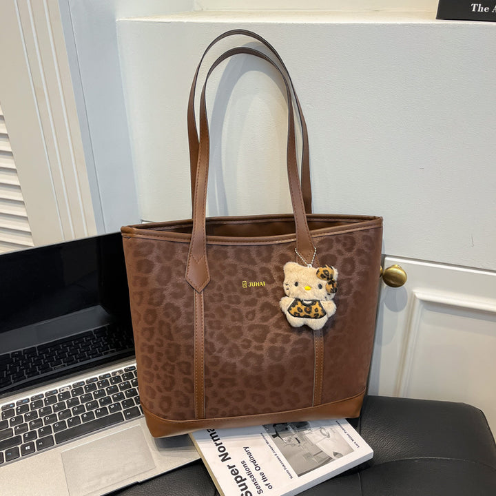 Damen modische Tote-Tasche mit Leopardenmuster und praktischem Innenfach Nord Taschen
