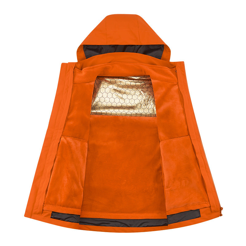 Damen zweilagige Softshell-Jacke mit herausnehmbarer Fleece-Innenjacke und verstellbarer Kapuze Nord Taschen