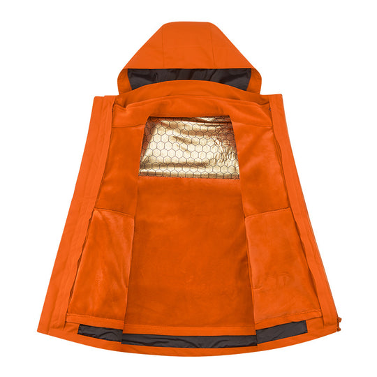 Damen zweilagige Softshell-Jacke mit herausnehmbarer Fleece-Innenjacke und verstellbarer Kapuze Nord Taschen