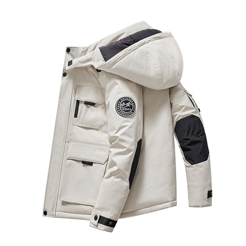 Herren Isolierter Field-Parka mit Kapuze, Mehrfach-Utility-Taschen und winddichter Shell Nord Taschen