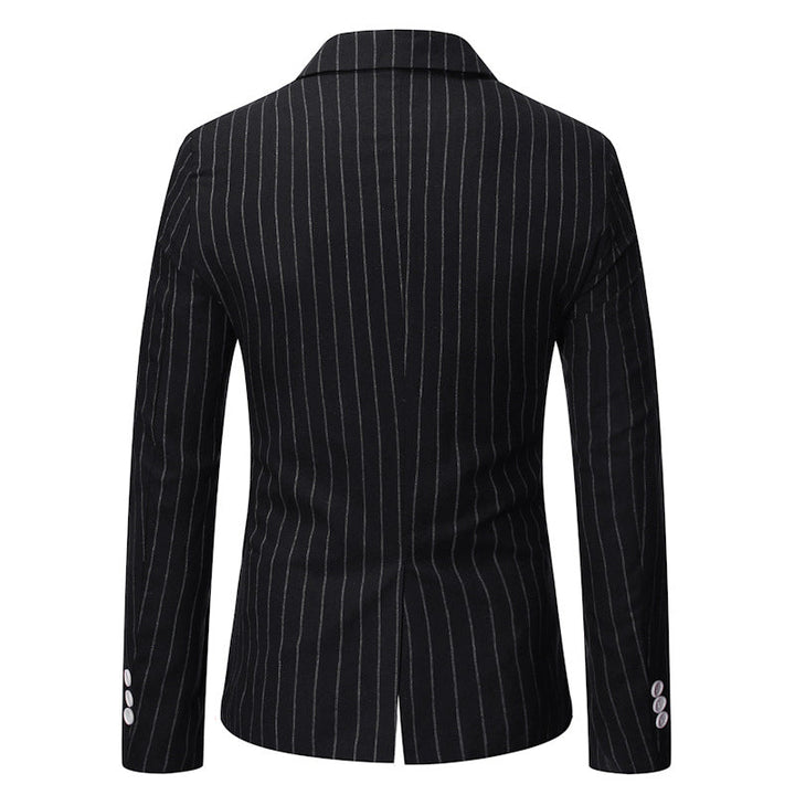 Herren elegante Doppelreiherjacke mit Nadelstreifen