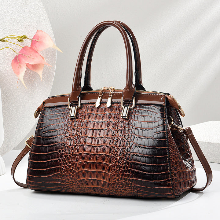 Damen hochwertige Handtasche im eleganten Krokodil-Look Nord Taschen