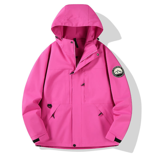 Damen wasserdichte Hardshell-Outdoorjacke mit Kapuze und Multifunktionstaschen Nord Taschen