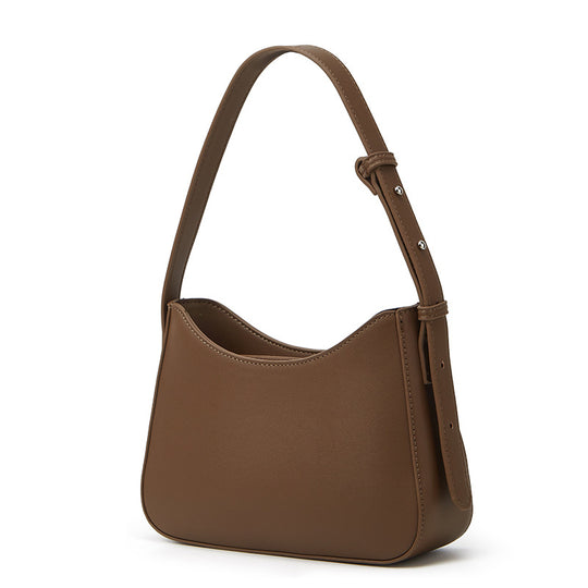 Damen Schultertasche mit geschwungener Silhouette und stylischem Gurt Nord Taschen