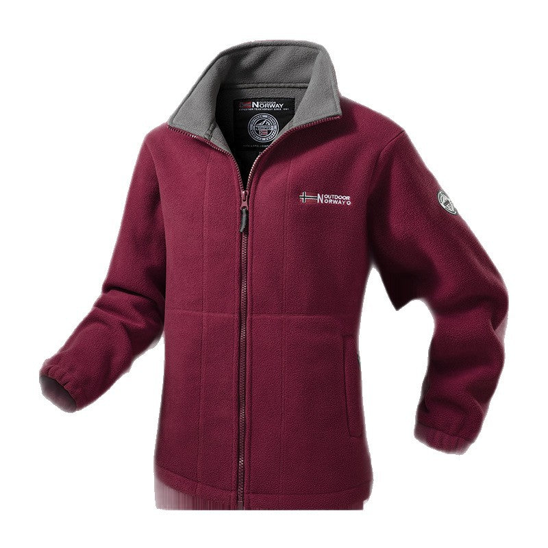 Damen Fleecejacke mit Stehkragen, windabweisender Struktur & verstellbarem Kordelzugsaum Nord Taschen