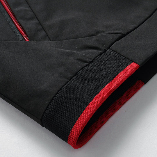 Herren leichter Softshell-Bomber mit Stehkragen und Kontrastpaspeln Nord Taschen