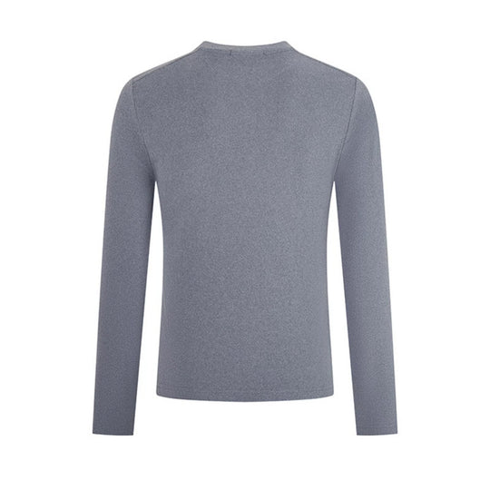 Herren Atmungsaktives Slim-Fit Feinstrick-Langarmshirt mit Rundhals Nord Taschen