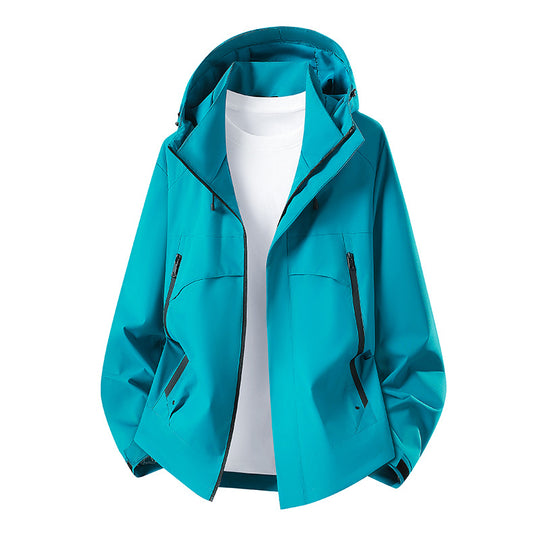 Damen Leichte wasserdichte Kapuzenjacke mit atmungsaktiver Beschichtung, Reißverschlusstaschen und verstellbaren Bündchen Nord Taschen
