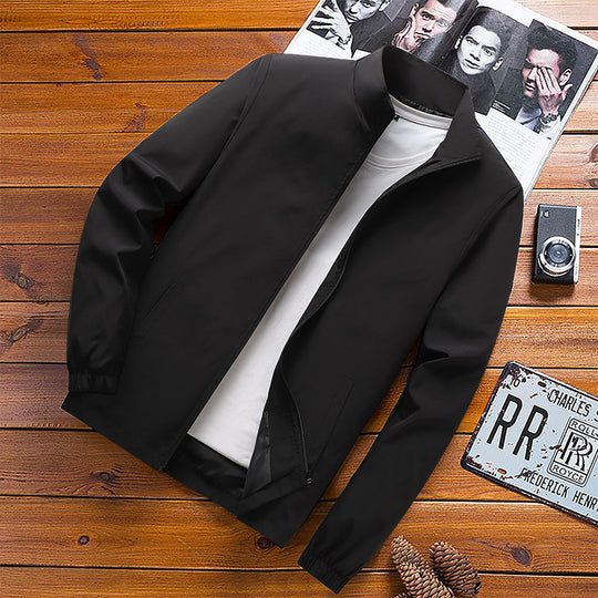 Herren Leichte Windbreaker‑Übergangsjacke mit Stehkragen, elastischen Bündchen und verdecktem Reißverschluss Nord Taschen