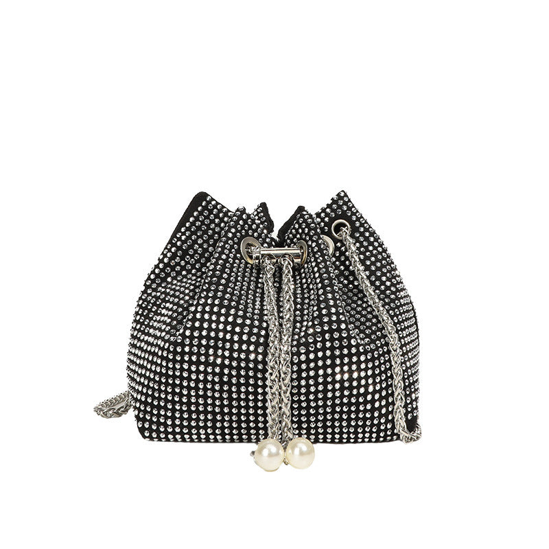 Damen Glamouröse Beuteltasche mit Perlenschmuck Nord Taschen