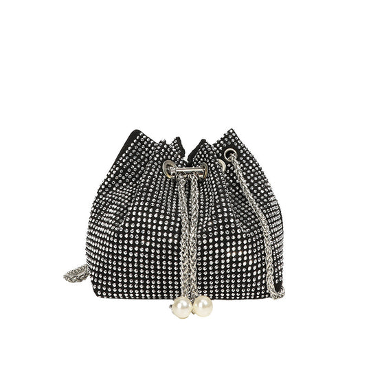 Damen Glamouröse Beuteltasche mit Perlenschmuck Nord Taschen