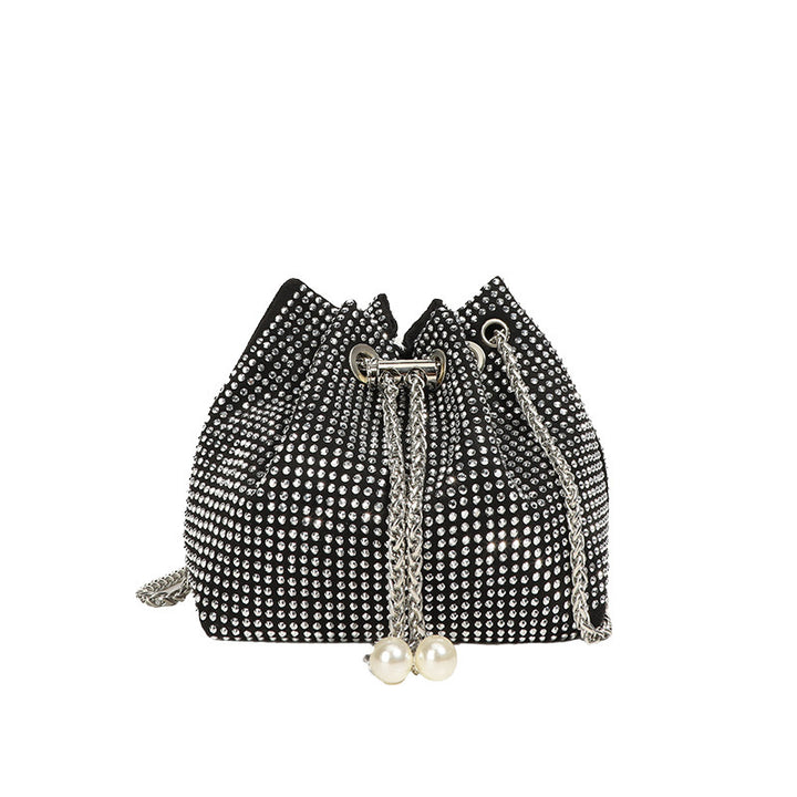 Damen Glamouröse Beuteltasche mit Perlenschmuck Nord Taschen