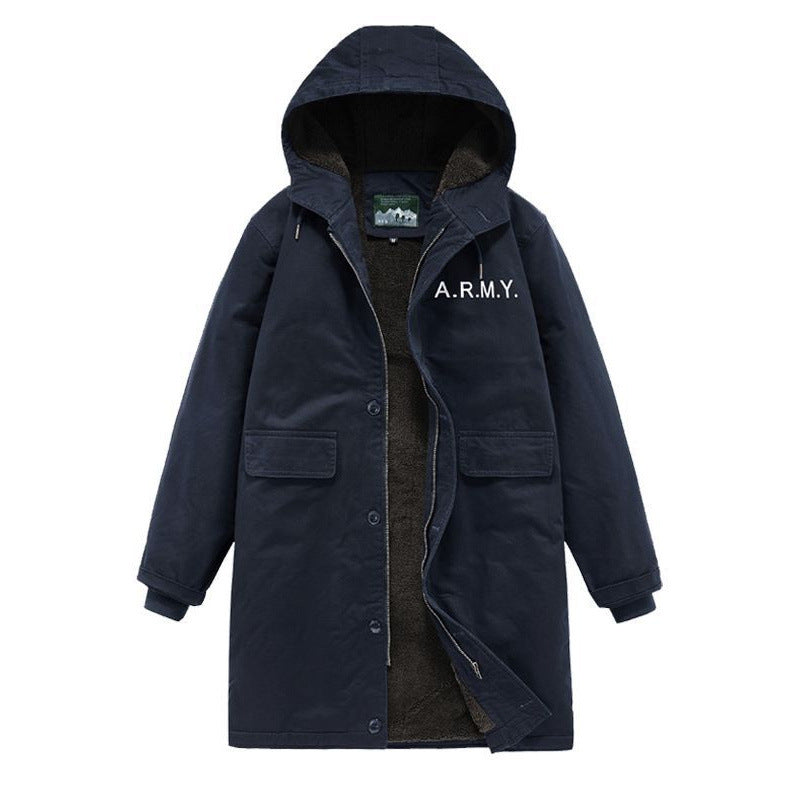 Herren Lange Parkajacke Nord Taschen