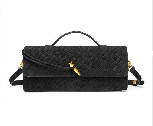Damen Clutch mit kunstvollem Flechtmuster Nord Taschen