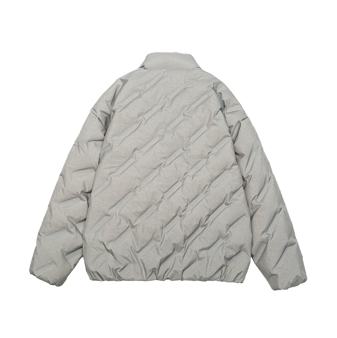 Unisex Wattierte Oversize Steppjacke mit hohem Stehkragen Nord Taschen